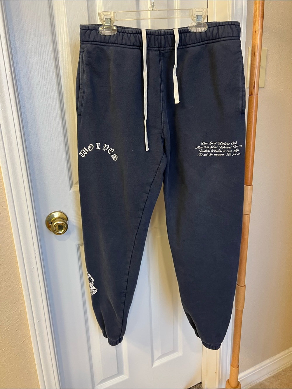 Darc Sport Navy Jogger Sweatpants with White Drawstring & Graphics